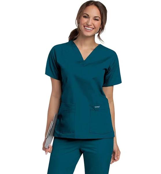 Landau Women's V Neck Tunic Scrub Top | Clothing