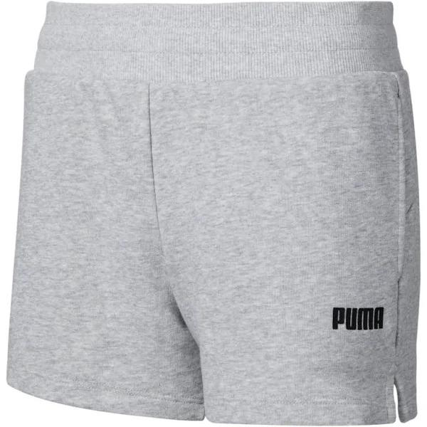 Essentials Women's Sweat Shorts in Light Gray Heather, Size 2XL, Cotton/Polyester by Puma