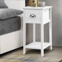 Artiss Bedside Table Nightstand Drawer Storage Cabinet Side Shelf White