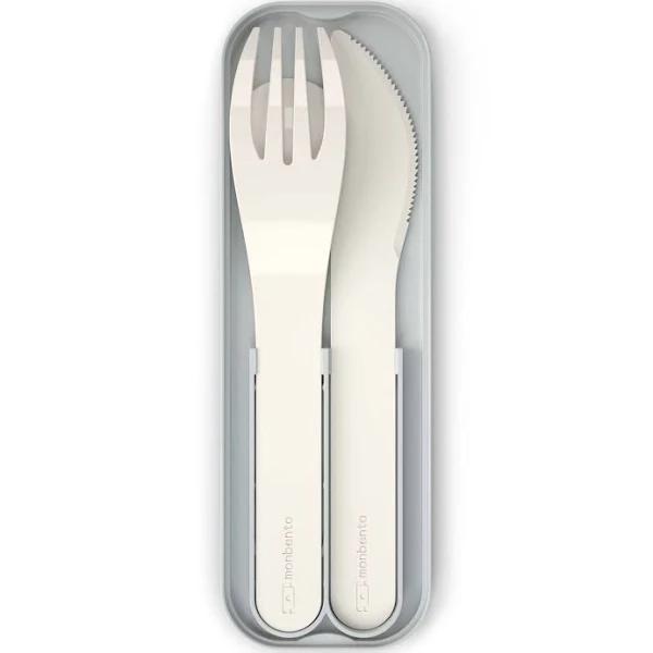 Monbento Pocket Colour Cutlery Set Natural Cream