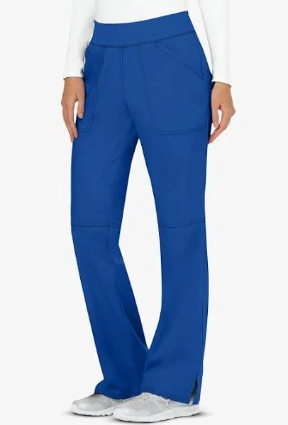 Cherokee Workwear Revolution WW110 Scrubs Pants Women's Mid Rise Straight Leg Pull-On Royal