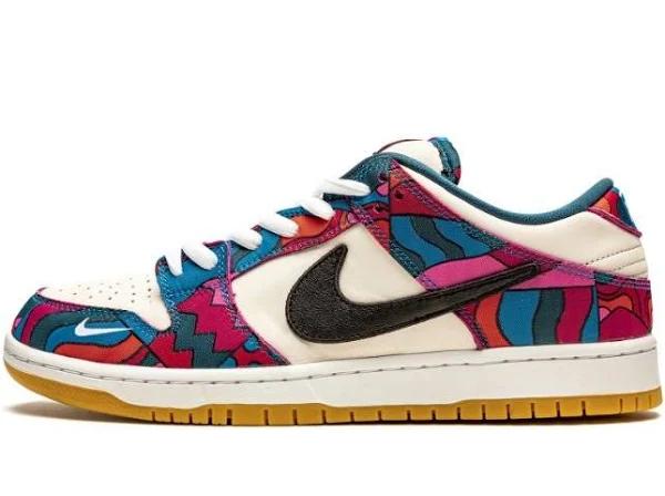 Nike x Parra Dunk Low SB Abstract Art Sneakers - White