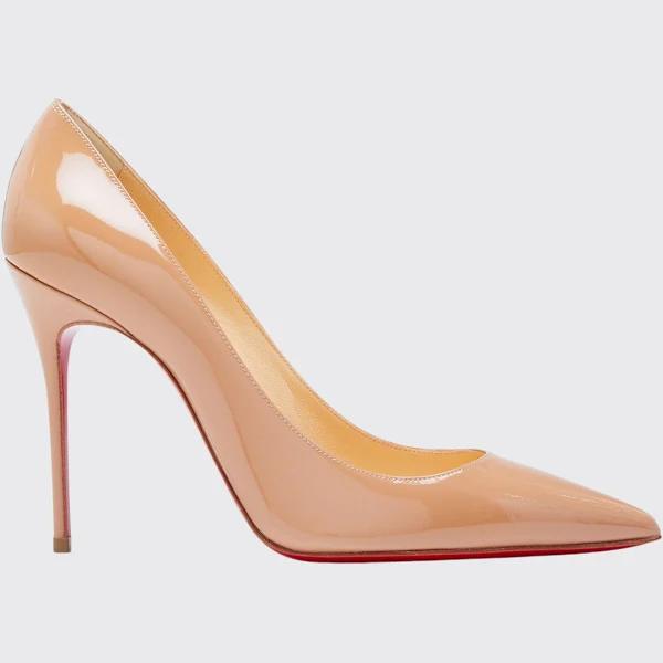 Christian Louboutin, Kate 100 patent leather pumps, Women, Beige, 40, Pumps