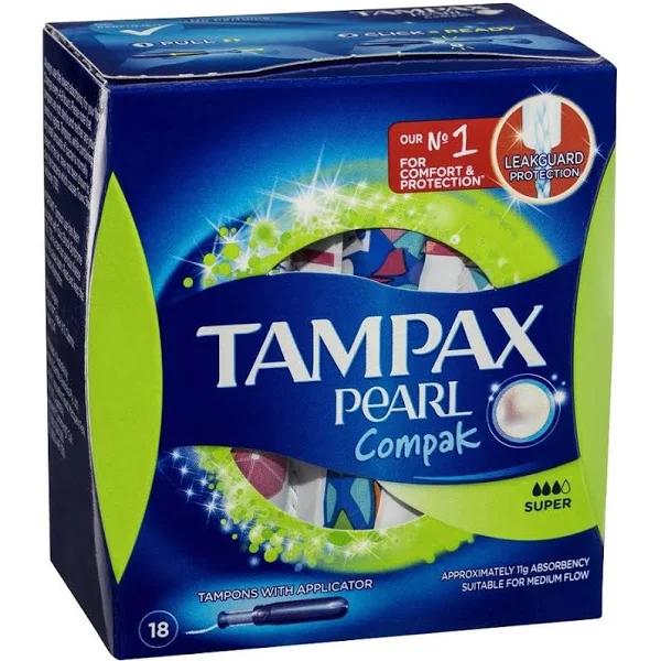 Tampax Compak Pearl Super 18 Tampons