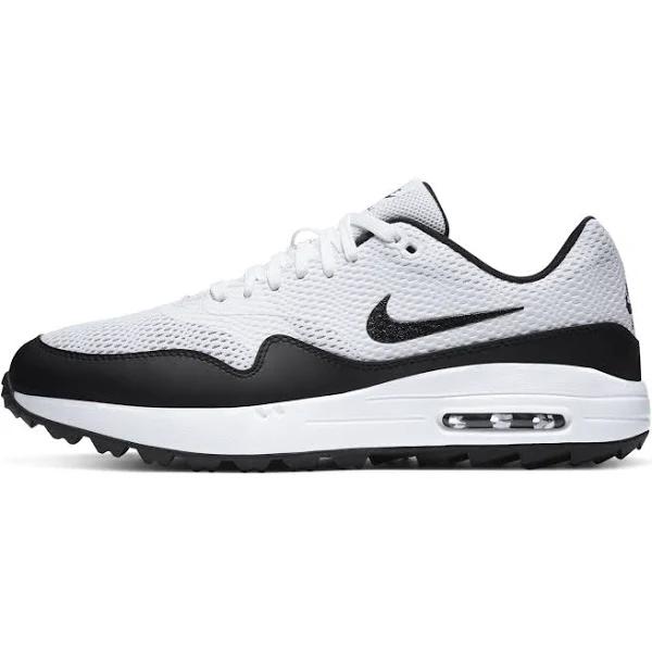 Nike Air Max 1 G Spikeless Golf Shoes - White/Black - Size: 10.5 M