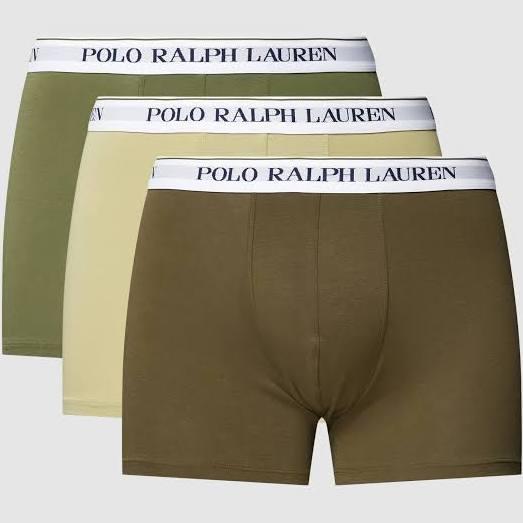 Polo Ralph Lauren 3 Pack Classic Trunk Boxers - Olive, Khaki & Green