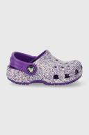 David Jones Crocs Classic Glitter Clog T in Purple, Size 4 US Jnr