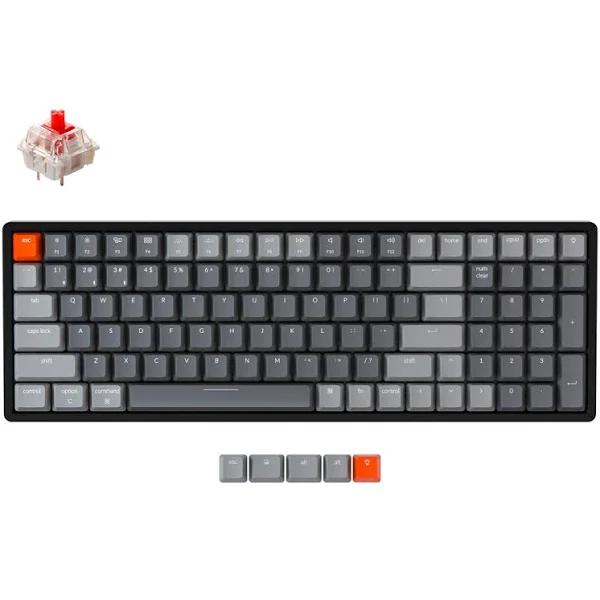 Keychron K4-C1 K4 100 Key Aluminum Frame Mechanical Keyboard - Gateron G Pro Red Switch - RGB Backlight