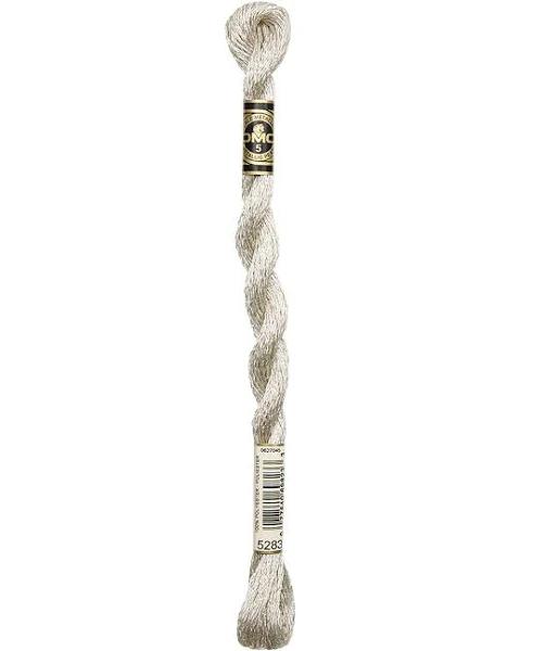 DMC Metallic Pearl Cotton Skein Size 5 27.3yd Silver