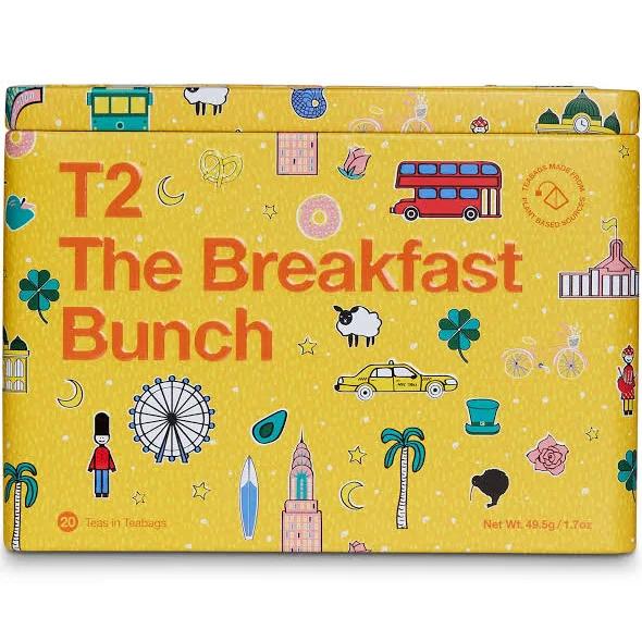 T2 The Breakfast Bunch Collection Tin 20 Teabag Yellow