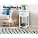 Artiss Bedside Table Nightstand Drawer Storage Cabinet Side Shelf White