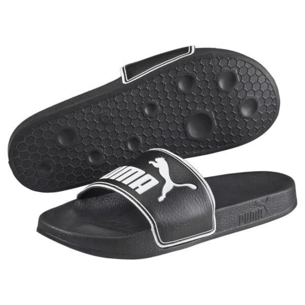 Leadcat Unisex Slides in Black/White, Size 14 by Puma