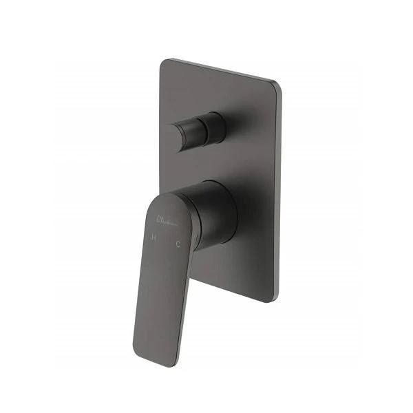 Oliveri Paris Wall Mixer with Diverter Gunmetal