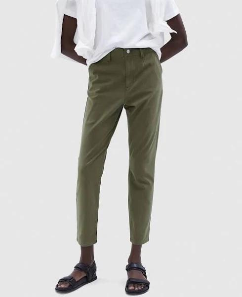 Unison The Classic Casual Pant in Khaki, Size 6 AU