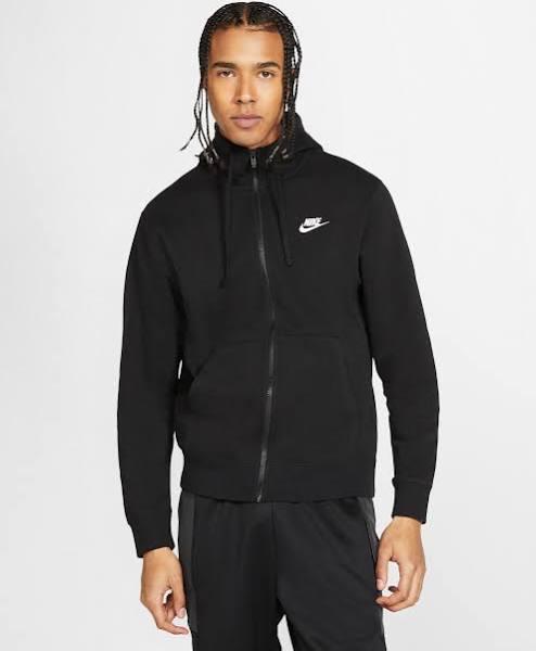 Nike Full Zip Club Hoodie Black