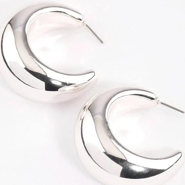 Lovisa Silver Thick Puffy Hoop Earings