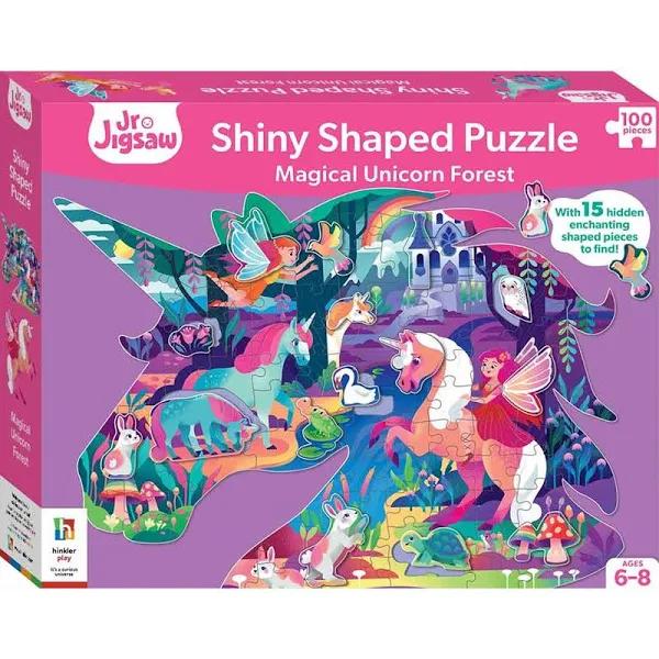 Magical Unicorn Forest Shiny Shaped Puzzle