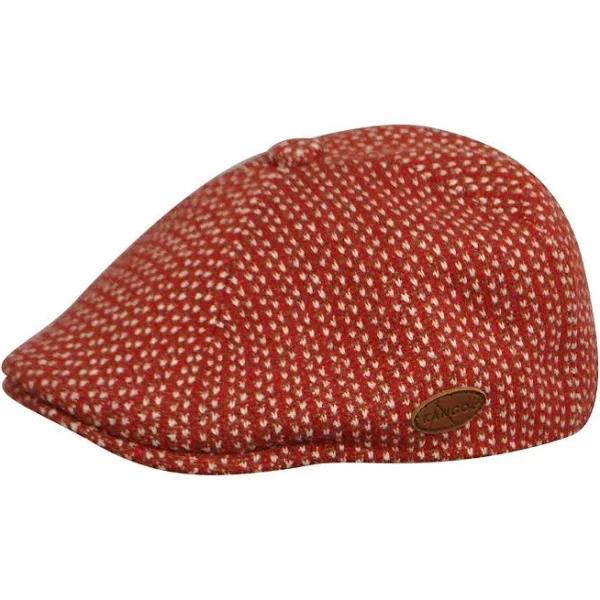 Kangol Houndstooth 507 Ivy Cap Wool Blend Hat K1543CO Winter Warm - S Claret Red (CL607)