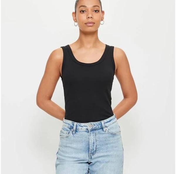 Rib Tank Top | Black | Size XS by Target Woman