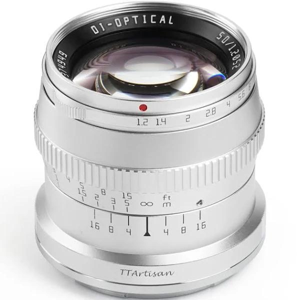 TTArtisan 50mm f/1.2 Lens for Sony E (Silver)