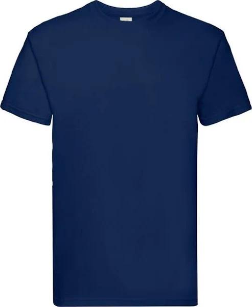 Fruit of The Loom Mens Super Premium T-Shirt Navy M Cotton Mens T-Shirt