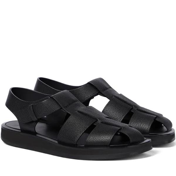 The Row, Fisherman leather sandals, Women, Black, AU 10.5, Sandals