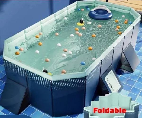 Foldable Large Rectangular Above Ground Outdoor Swimming Pool Adult