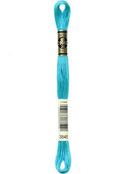 DMC 6-Strand Embroidery Cotton Floss, Medium Bright Turquoise | Needlework