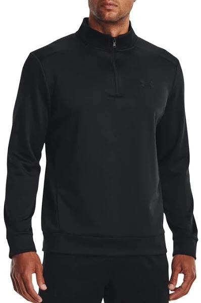 Under Armour Mens UA Armour Fleece 1/4 Zip Sweatshirt Black 4XL