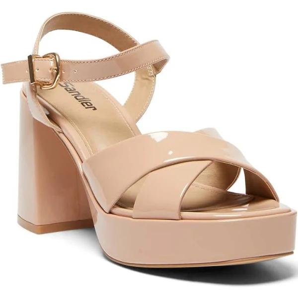 Sandler Sienna Sandals in Nude Patent Beige 39