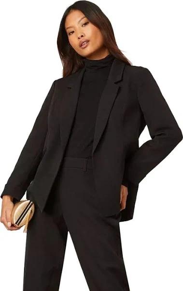 Dorothy Perkins Womens/Ladies Turned Up Cuff Petite Blazer Black 14 UK