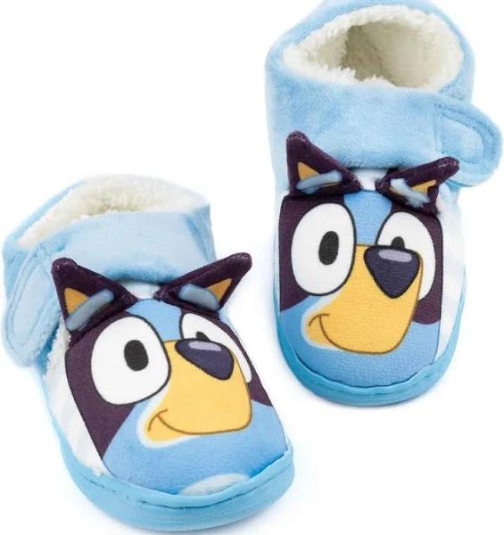 Bluey Childrens/Kids 3D Ears Slippers Blue 10 UK Child