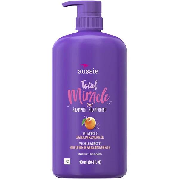 Aussie total miracle shampoo with apricot & macadamia for damage hair, 30.4 oz