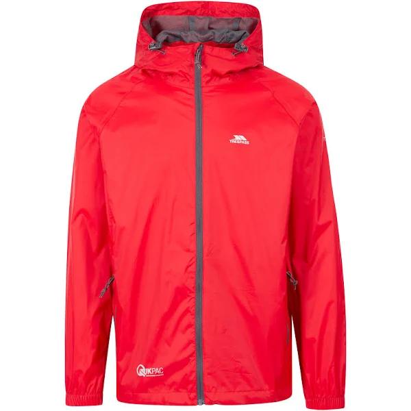 Trespass Qikpac Waterproof Packaway Jacket - L / Red