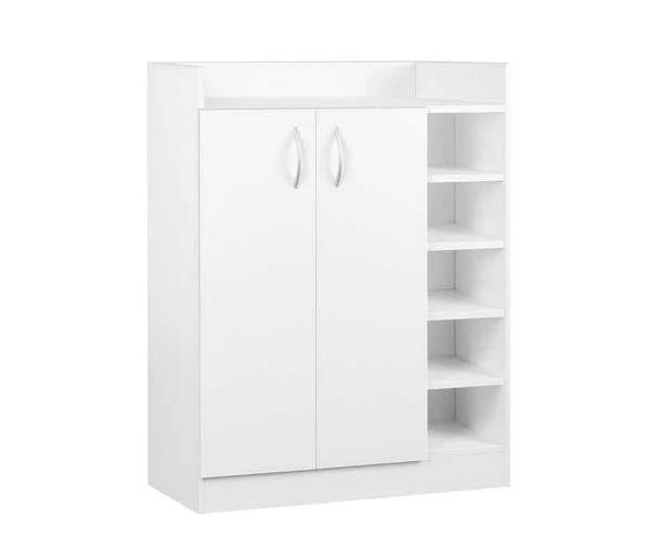 ALFORDSON Shoes Storage Cabinet 21 Pairs Shoe Racks With Open Shelves White