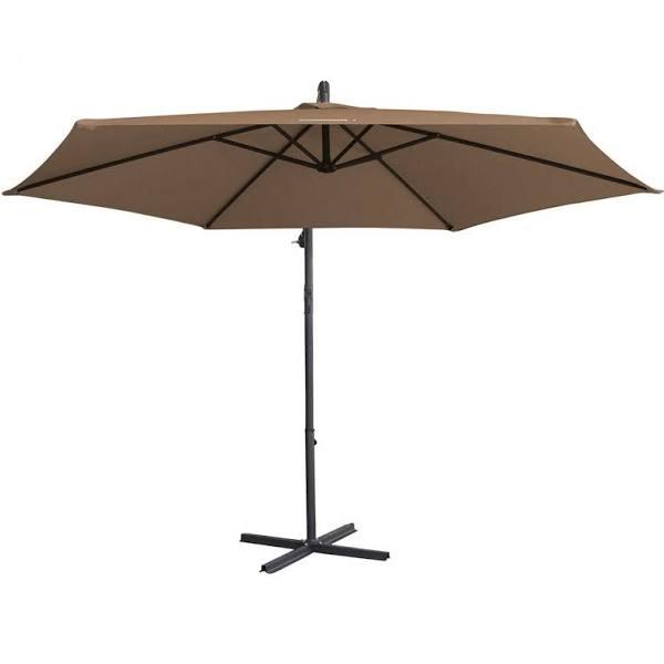 Milano 3M Outdoor Umbrella Cantilever With Protective Cover Patio Garden Shade - Latte