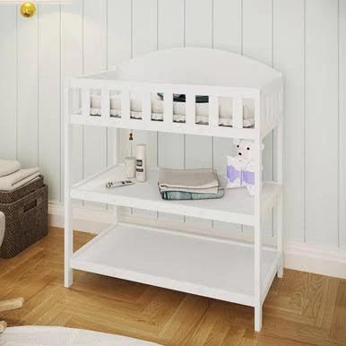 Elisabeth 2-Tier Solid Pine Nursery Change Table - White