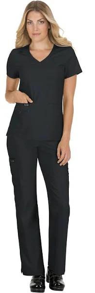 Koi Basics Becca V-Neck Scrub Top - L - Black