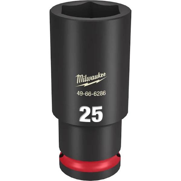 Milwaukee Shockwave 1/2" Drive 25mm Deep 6 Point Impact Socket 49666286 by Autoelec