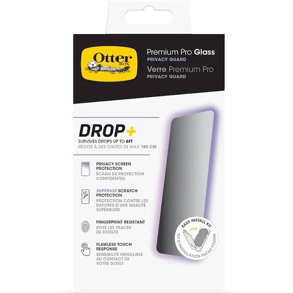 OtterBox Premium Pro Privacy Glass Screen Protector - For iPhone 15 Pro Max - Clear