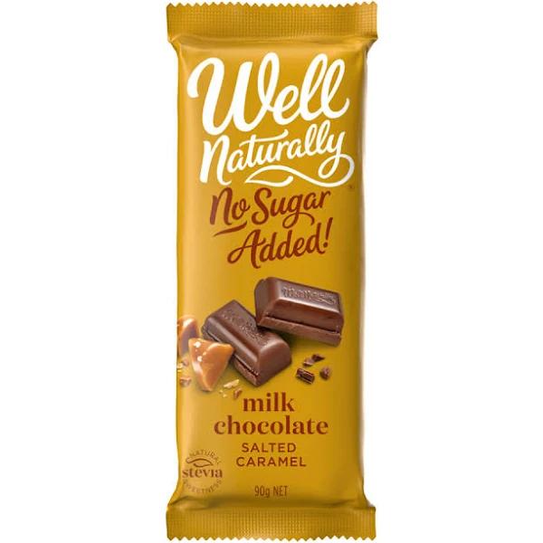 Well Naturally No Added Sugar Milk Chocolate Salted Caramel 90g