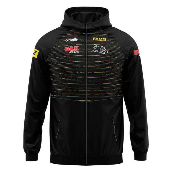 NRL 2023 Harlem Lightweight Jacket - Penrith Panthers - Adult - Black - ONeills 5XL