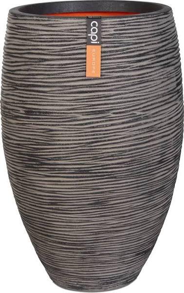 Capi Europe 40 x 60cm Anthracite Rib Outdoor Plant Pot