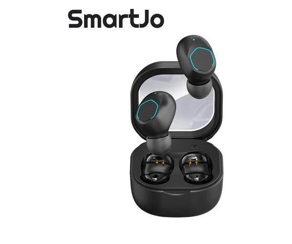 SmartJo Hifi TWS Bluetooth Earphones True Wireless Stereo Earbuds Bluetooth 5.2 - Black