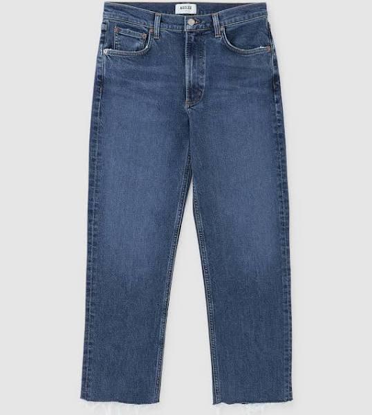 AGOLDE Kye Mid Rise Straight Crop Jeans | Blue | Size 27 | Shopbop