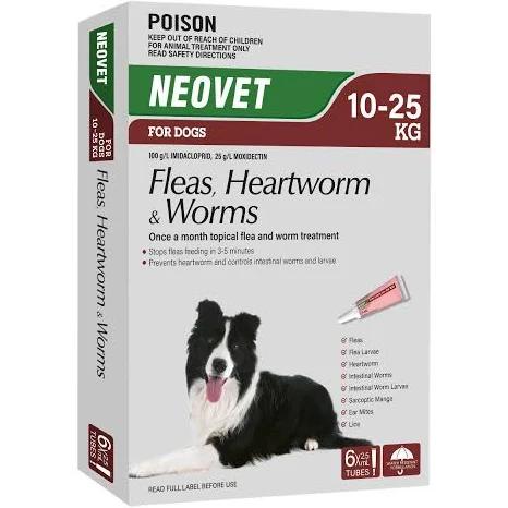 Neovet Flea & Worming for Large Dogs 6 Pack