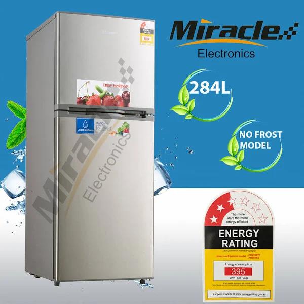 Brand Miracle 284l Top Mount Freezer Fridge White/stainless Steel