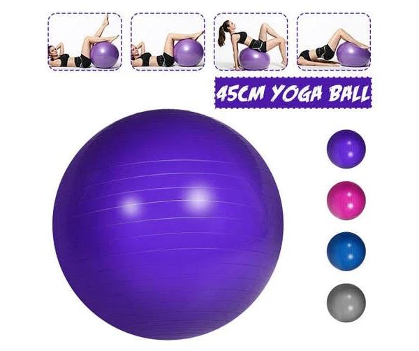 45cm Yoga Ball Fitness Sport Pilate Birthing Exercise Massage Gym Ball with Pump