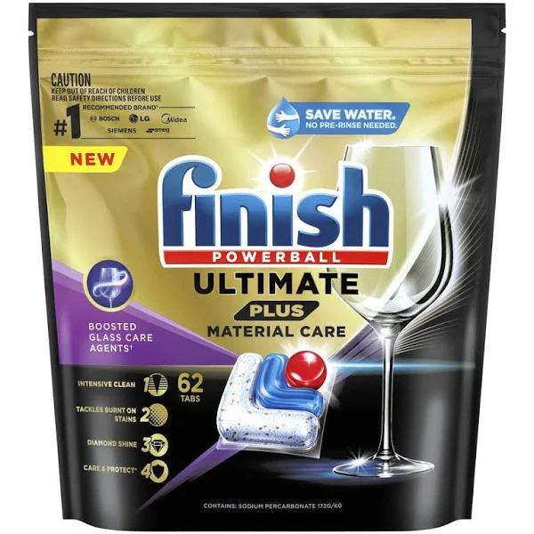 Finish Ultimate Plus Material Care Dishwasher Tablets 62 Pack