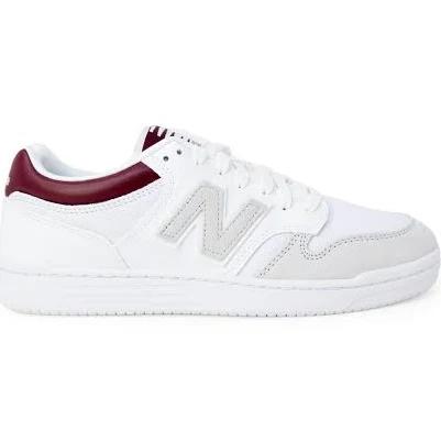 New Balance 480 Sneakers in White & Red